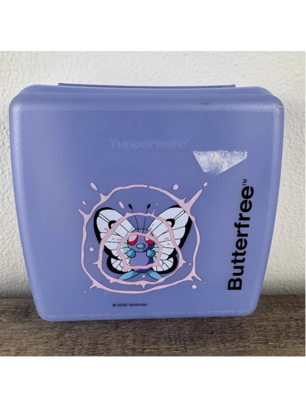 Vintage 2000 Nintendo Pokemon Butterfree Purple Tupperware Sandwich Snack Box